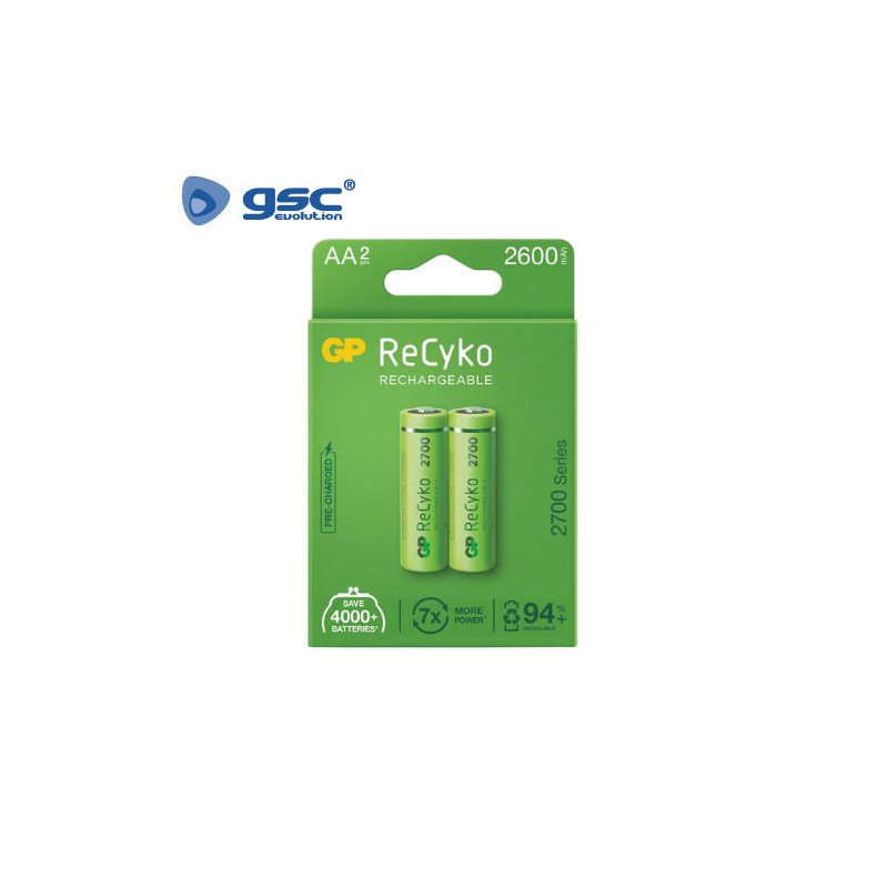 Pila Recargable AA 2700 mAh Blister 2 pilas GP C1/10