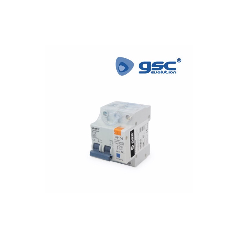 Protector de sobretensiones permanentes y transitorias + IGA 2P 32 Amperios GSC C4/120