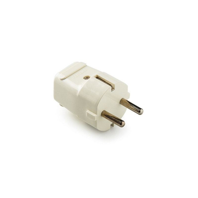 Clavija 16A 220V TT Blanco Diámetro 4,8mm Retractilado FAMATEL 60