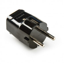 Clavija 16A 220V TT Lateral Negro Diámetro 4,8mm FAMATEL 60 UUS