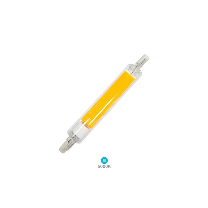 Bombilla Lineal LED R7s 118mm 8w 5000K 1055Lm 220V ECONÓMICA SILVER C10 UUS