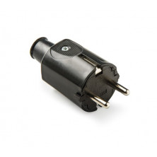 Clavija 16A 220V TT Goma Negro Diámetro 4,8mm IP44 Retractilado FAMATEL 25