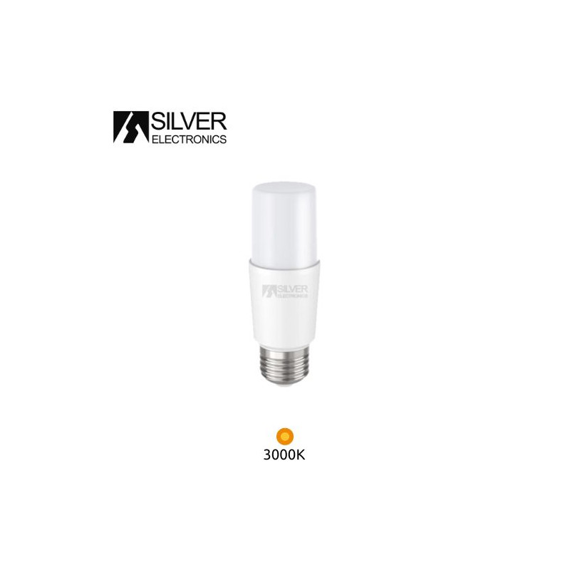 Bombilla Tubular LED T37 9w E27 3000K 806 Lm Diámetro 121mm ECONÓMICA SILVER C10