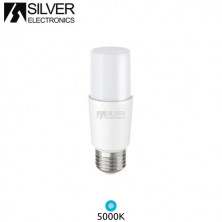 Bombilla Tubular LED T37 9w E27 5000K 806 Lm Diámetro 121mm ECONÓMICA SILVER C10