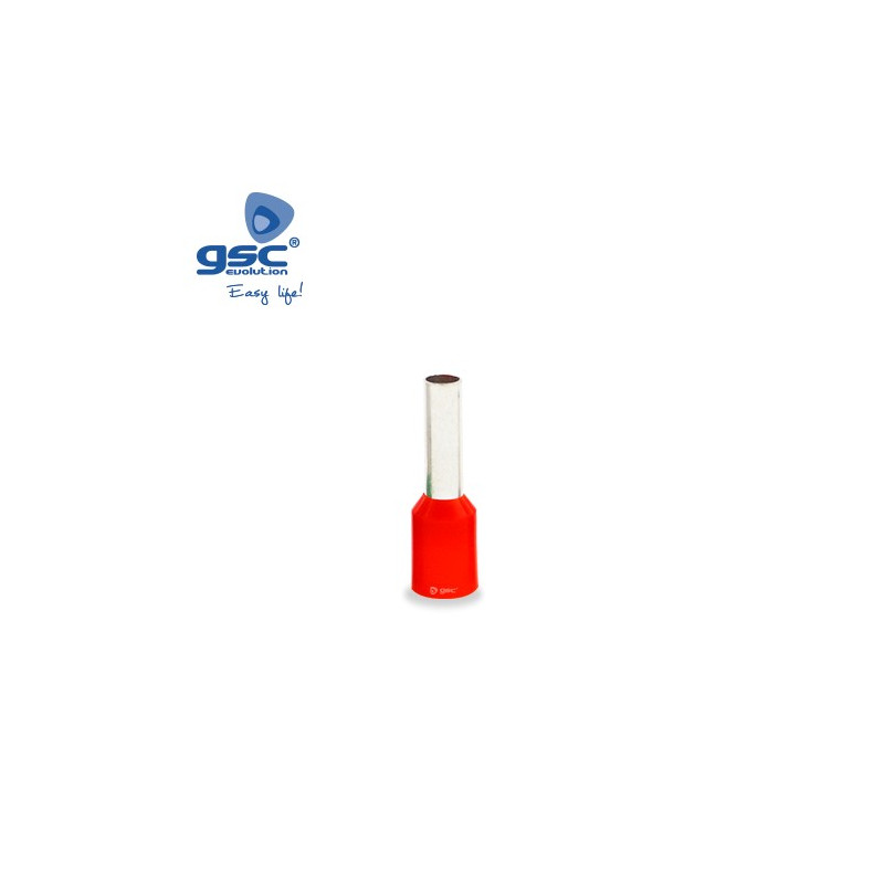 Punteras aisladas sección de 1mm Roja Bolsa 50 unidades GSC