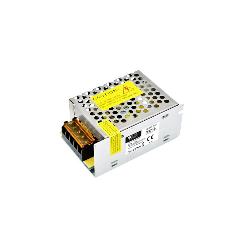 Fuente de alimentación para Tira de LED 12V 25w 2,08A IP20 SILVER