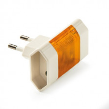 Adaptador Doble con piloto Blanco 10A-ÚLTIMAS UNIDADES