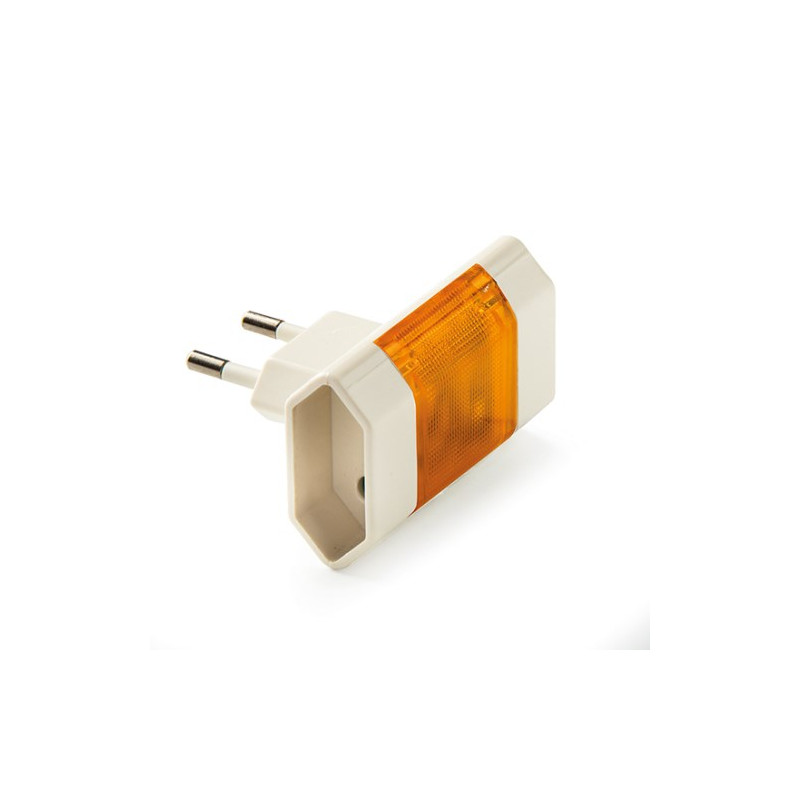 Adaptador Doble con piloto Blanco 10A-220V FAMATEL UUS