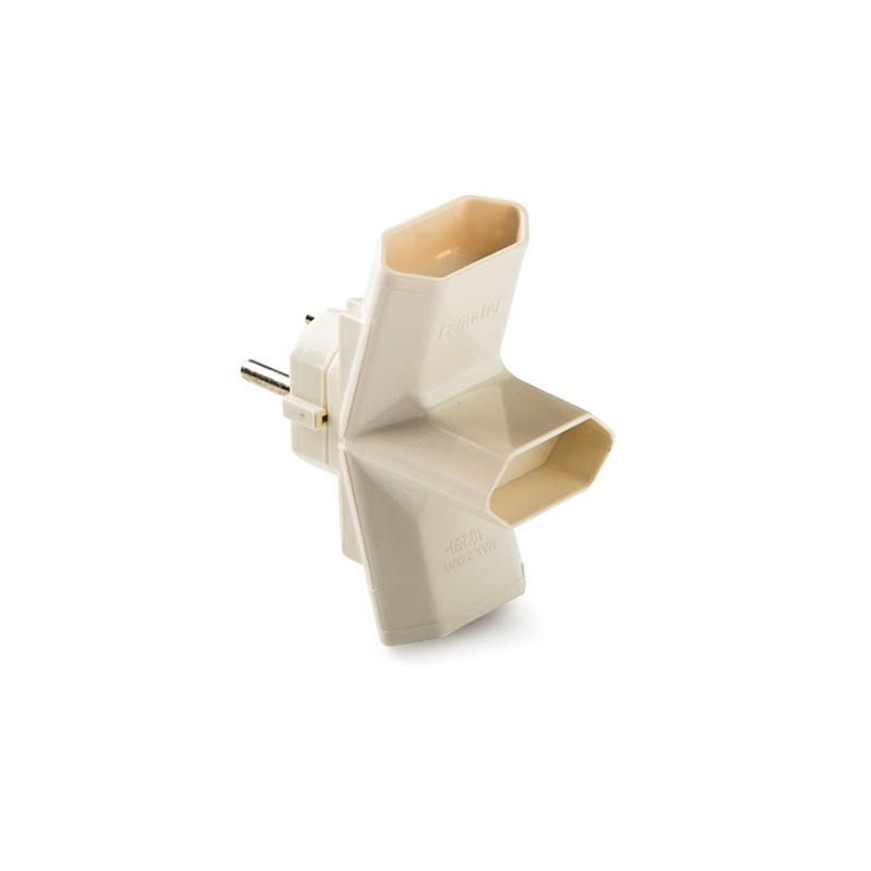 Adaptador Triple Blanco 10A-220V FAMATEL C1/20