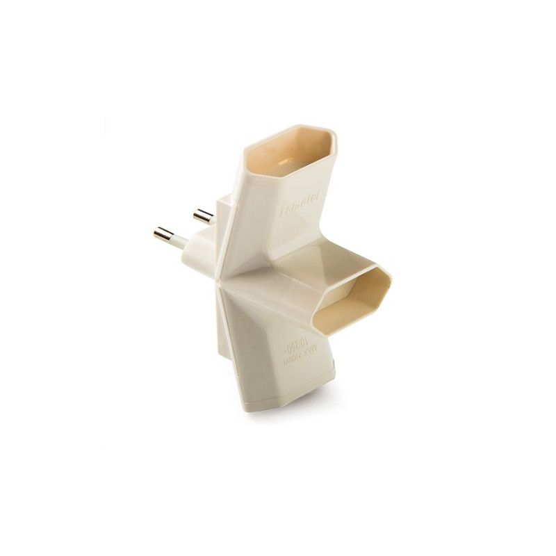 Adaptador Triple Blanco 10A-220V FAMATEL C1/20