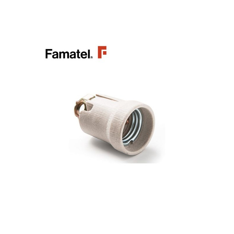 Portalámpara E27 Cerámico Blanco FAMATEL | 30