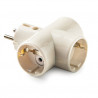 Adaptador Triple Cerámica Blanco TT 16A-220V FAMATEL C1/10
