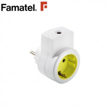 Adaptador con salida cable laterial TT 16A-220V FAMATEL C8
