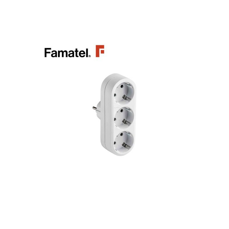 Adaptador Triple Blanco TT 16A-220V FAMATEL C1/9