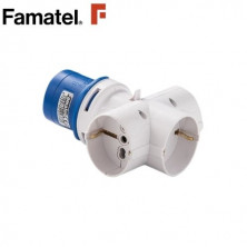 Adaptador Clavija CETAC 2P+T a 3 Base 2P+TTL FAMATEL | 10