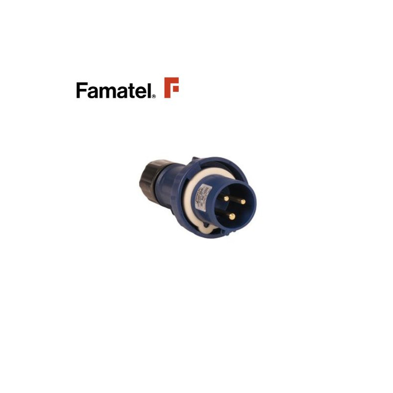 Clavija CETAC 2P+T 32A 220V IP67 FAMATEL