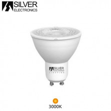 Bombilla Dicroica LED GU10 5w 3000K 381Lm ECONÓMICA 220V SILVER C10