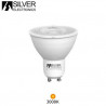 Bombilla Dicroica LED GU10 5w 3000K 381Lm ECONÓMICA 220V SILVER C10