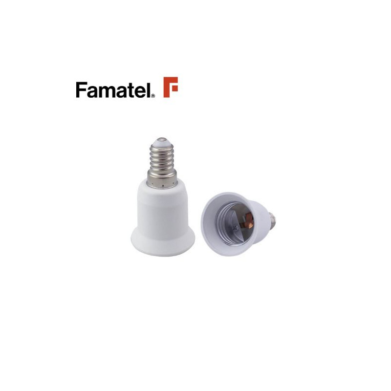 Portalámparas Conversor E14 Macho a E27 Hembra FAMATEL C1/10