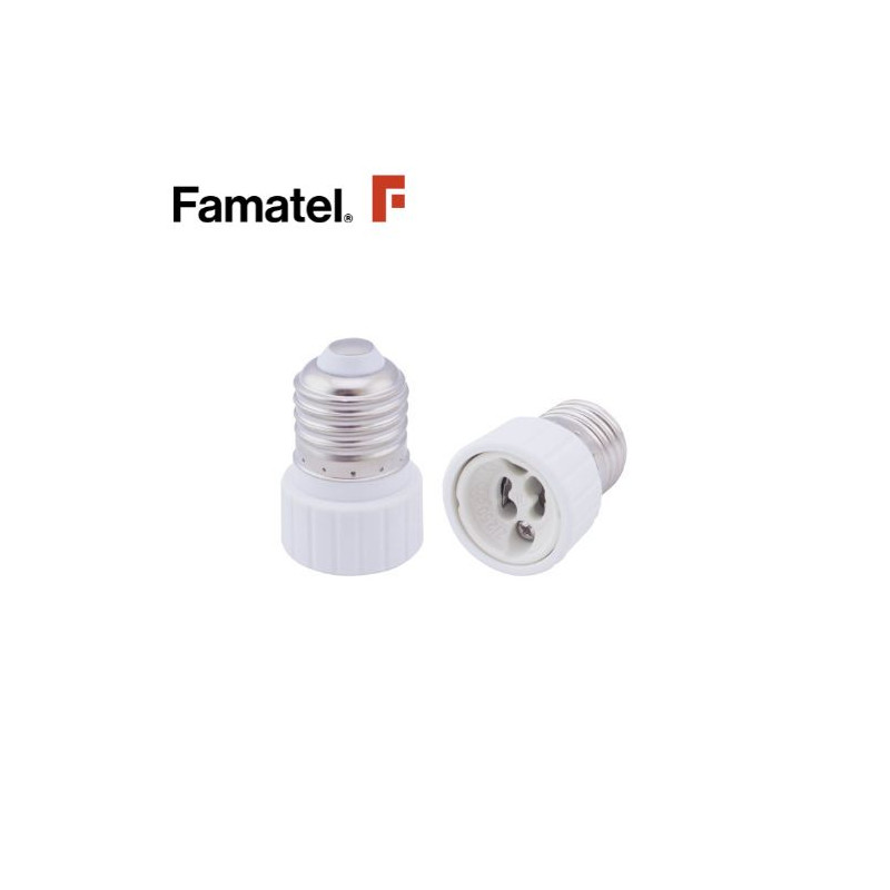 Portalámparas Conversor E27 Macho a GU10 Hembra FAMATEL C1/10