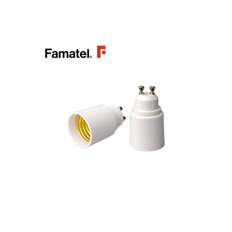 Portalámpara Conversor GU10 Macho a E27 Hembra FAMATEL C1/10