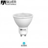 Bombilla Dicroica LED GU10 7w 6000K 567Lm ECONÓMICA 220V SILVER C10
