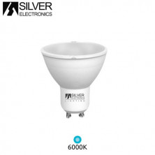 Bombilla Dicroica LED GU10 5w 6000K 381Lm ECONÓMICA 220V SILVER