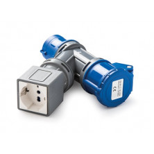Adaptador salida 1 toma 2P+T 16A+TTL FAMATEL C4