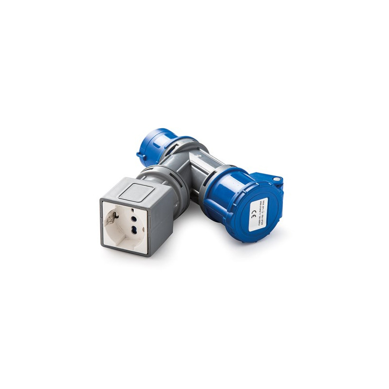 Adaptador salida 1 toma 2P+T 16A+TTL FAMATEL C4