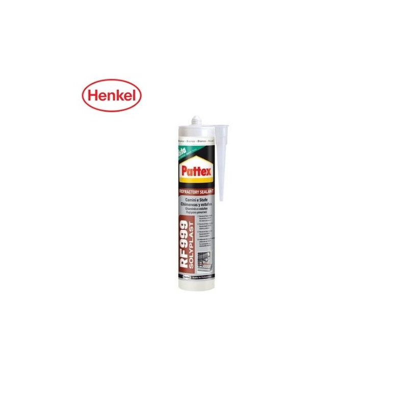 Pattex RF 999 Refractaria para Chimeneas y estufas Negro +1500 grados Cartucho 300 ml C12