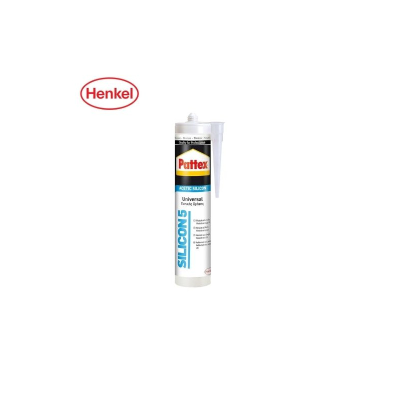 Pattex Silicona 5 Cartucho 280ml Blanco  C25