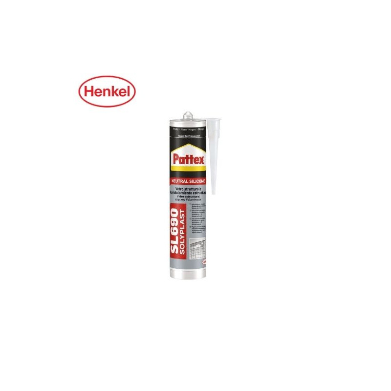 Pattex Silicona SL690 Acristalamiento Estructuras 300ml - Negro C25