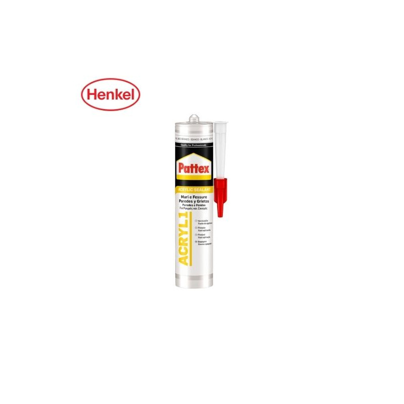 Pattex Acril 1 Paredes y Grietas Blanco Ral 9003 Cartucho 300ml