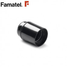 Portalámpara E27 Baquelita Liso Negro Blister FAMATEL C12