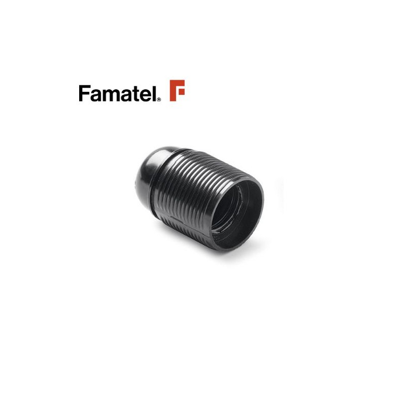 Portalámpara E27 Baquelita Roscado Negro FAMATEL | 30