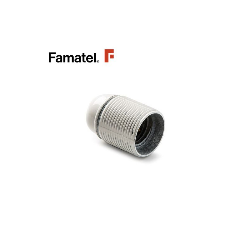 Portalámpara E27 Baquelita Roscado Blanco FAMATEL C30