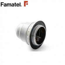 Portalámpara E27 Baquelita con tope y arandela Roscado Blanco FAMATEL C30