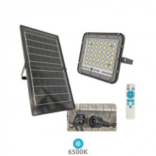 Proyector Solar Exterior 100w 6500K 900Lm Batería + mando Gris SILVER C1