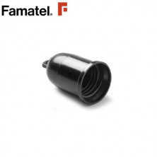 Portalámpara E27 Termoplástico Provisional para Obras Negro FAMATEL C60