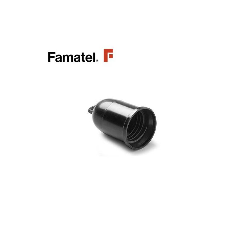 Portalámpara E27 Termoplástico Provisional para Obras Negro FAMATEL C60