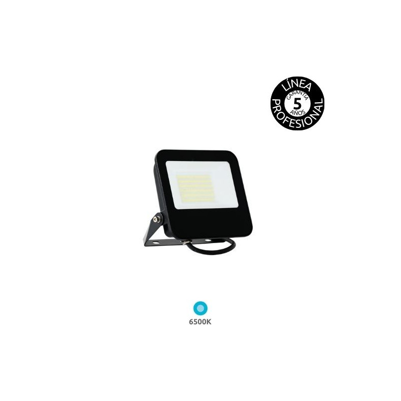 Proyector LED 50W 6500K 8750Lm Negro IP65 FORGE PRO+ Línea Profesional 5 años de garantía SILVER