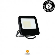 Proyector LED 50W 3000K 8750Lm Negro IP65 FORGE PRO+ Línea Profesional 5 años de garantía SILVER