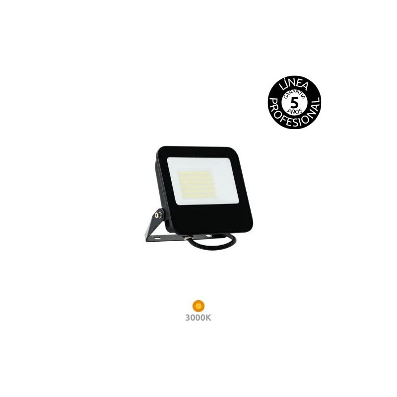 Proyector LED 50W 3000K 8750Lm Negro IP65 FORGE PRO+ Línea Profesional 5 años de garantía SILVER