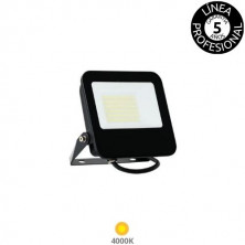 Proyector LED 50W 4000K 8750Lm Negro c/conector IP65 FORGE PRO+ Profesional 5 años garantía SILVER