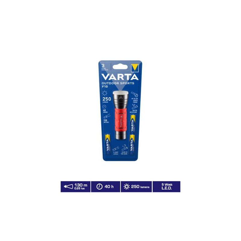 Linterna Power Line LED Outdoor F10 5w 250Lm Roja 3 AAA incluidas ÚLTIMAS UNIDADES