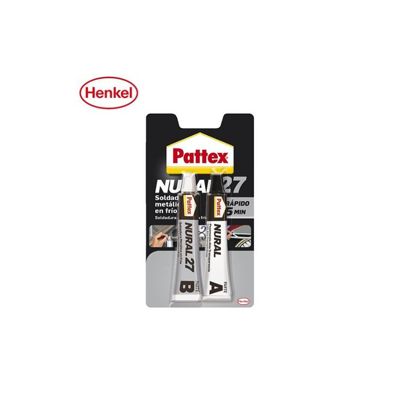 Pattex Nural 27 Blister 120 ml - Soldadura metálica en frío 5 minutos - C12