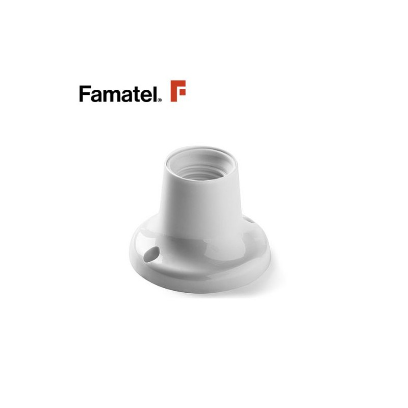 Portalámpara E27 Superficie Zócalo Recto Blanco FAMATEL | 18