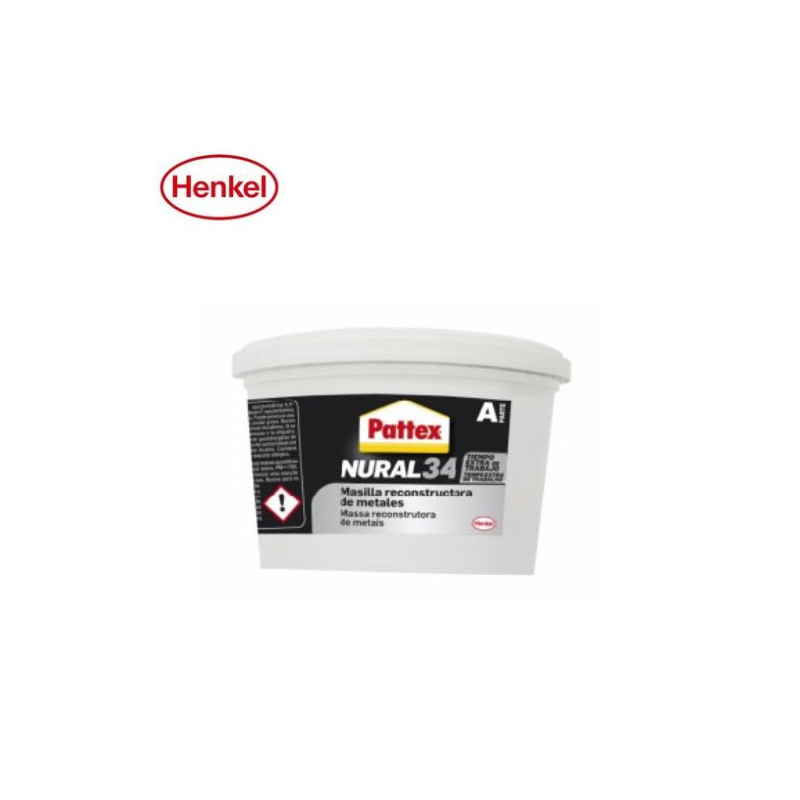 Pattex Nural 34 Tarrina 700 g - Masilla reconstructora de metales - C4