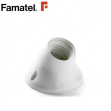Portalámpara E27 Superficie Zócalo Curvo Blanco FAMATEL | 18