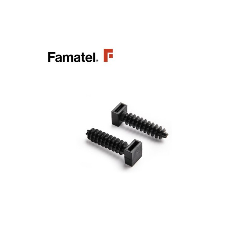 Taco brida presión Diámetro 8mm negro (Bolsa de 50 unidades) FAMATEL C20